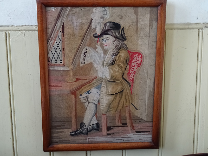 19th Century Woolwork Picture of a Gentleman